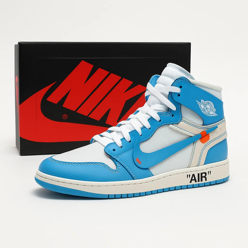 🔥 "Jordan 1 Retro High Off-White University Blue"